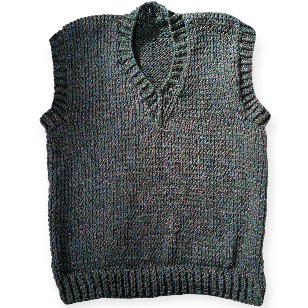 Hand Knit Wool Sweater Vest